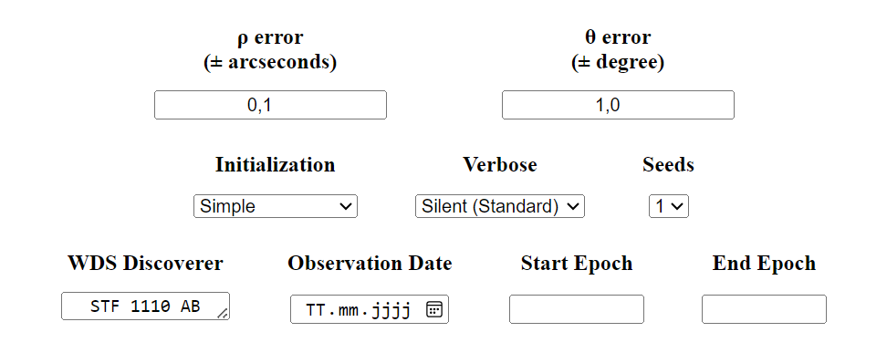 Orbit Determination - Options