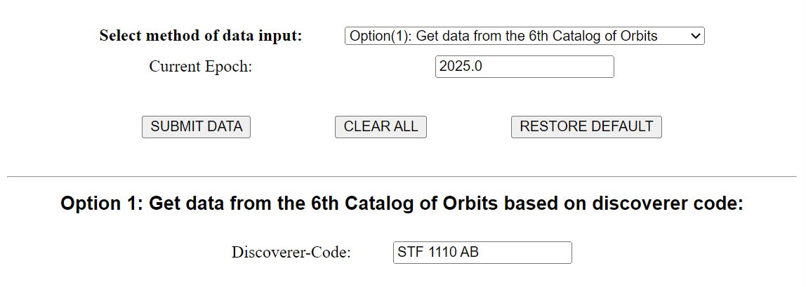 Orbital Elements (Option 1)